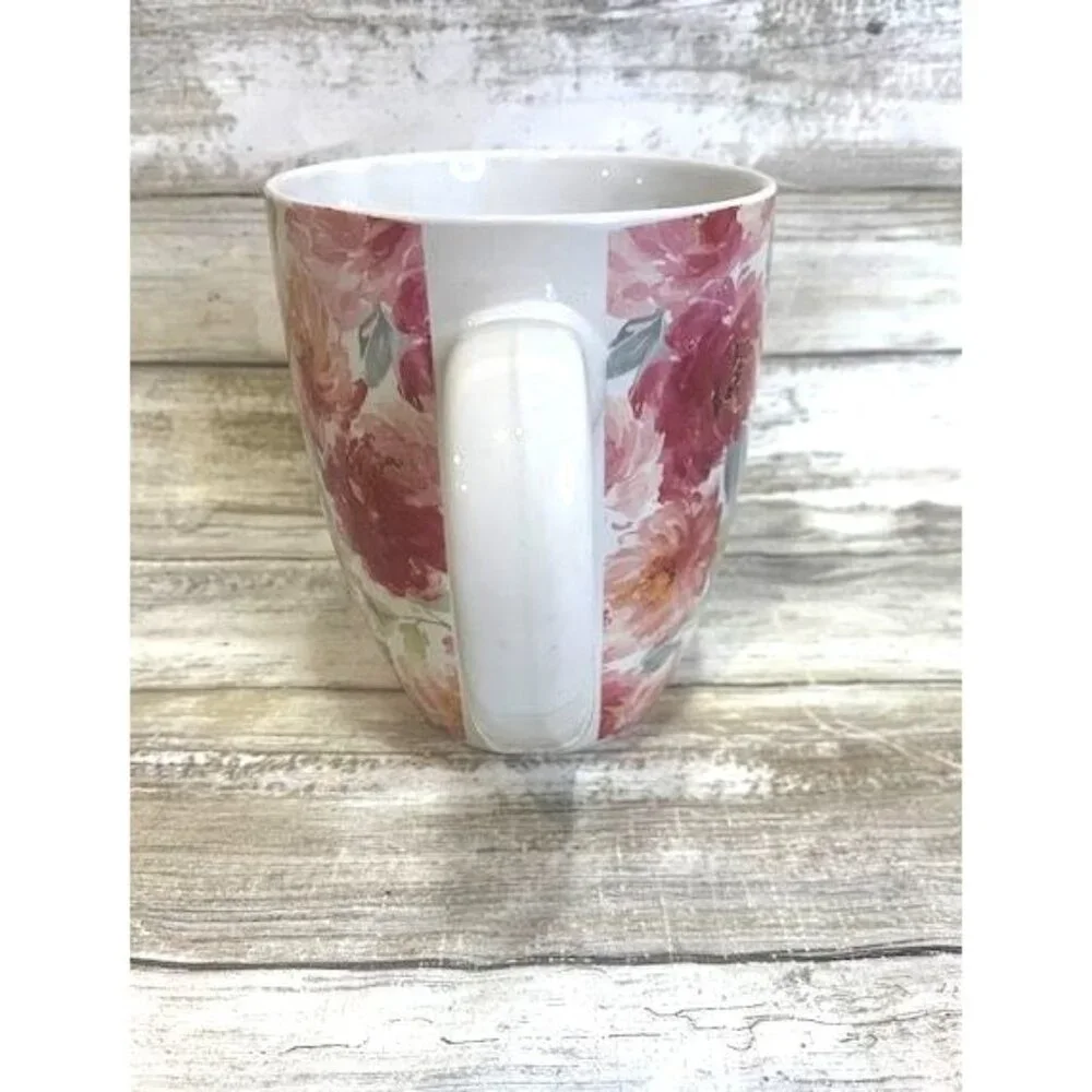 Floral Ceramic Coffee Mug 16oz‎ Dishwasher & Microwave Safe